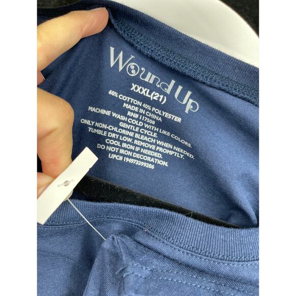 Wound Up Blue Western Rodeo Graphic TShirt Short Sleeve Juniors Womens 3XL NEW - Picture 6 of 8